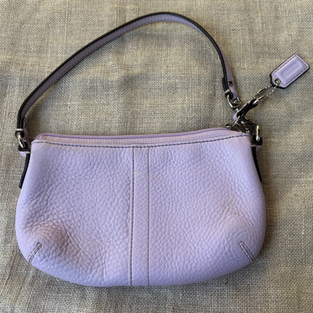 Vintage Coach Mini Lavender Wristlet - Picture 2 of 3
